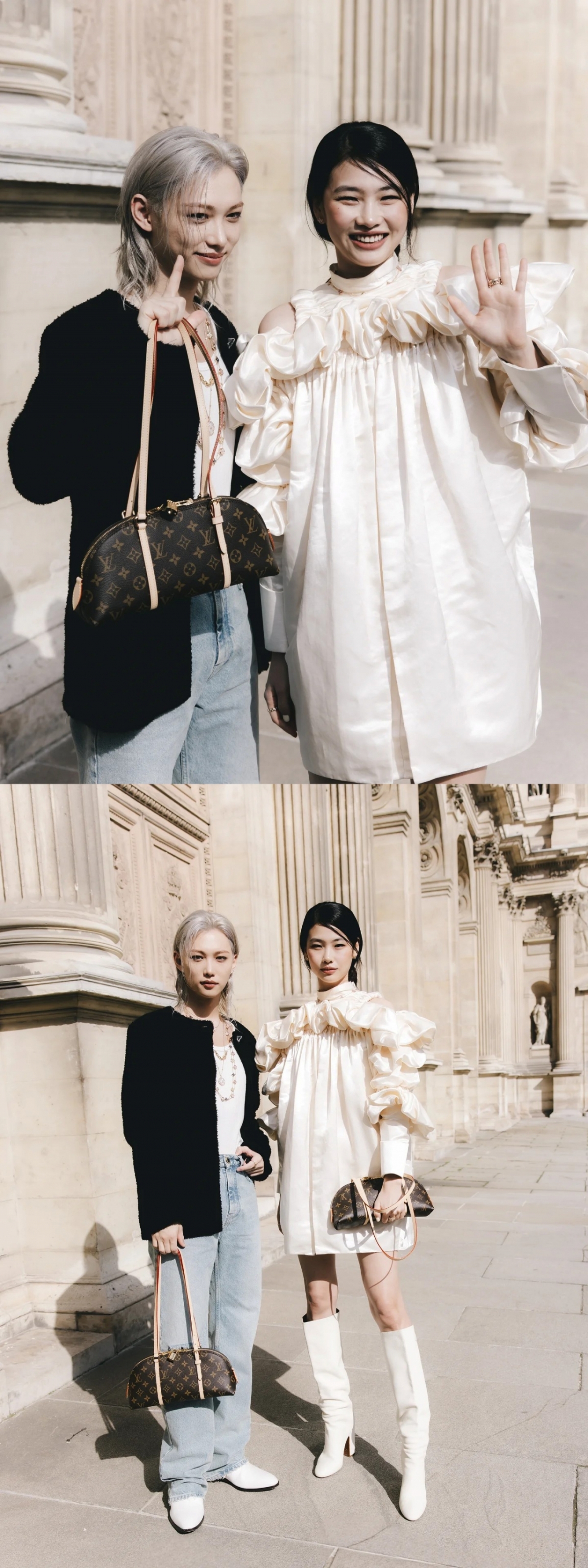 From the left, FELIX and JUNG HOYEON