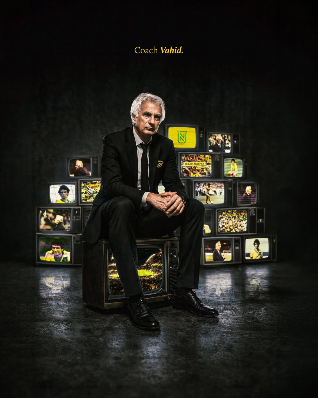 Huấn luyện viên Bahid Halilhodzic, người nắm quyền chỉ huy đội bóng đá chuyên nghiệp Pháp 1 FC Nantes ở tuổi 74. Ảnh = Cap màn hình SNS của FC Nantes