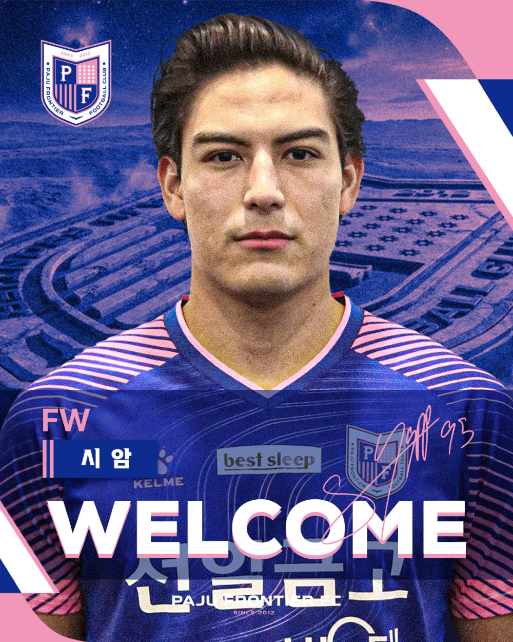 Tiền đạo của đội bóng Paju Frontier FC, Siam. /Ảnh = Cung cấp Paju Frontier FC