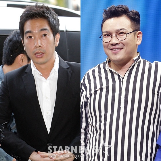 =高英旭（左）和主持人叮咚。