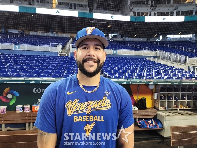 Heyesus met with Korean reporters just before training in Venezuela on the 13th. /Photo = Reporter Park Soo-jin