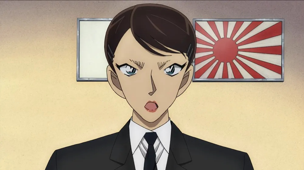 「名探偵コナン」劇場版17「絶海の探偵」編に登場した戦犯旗