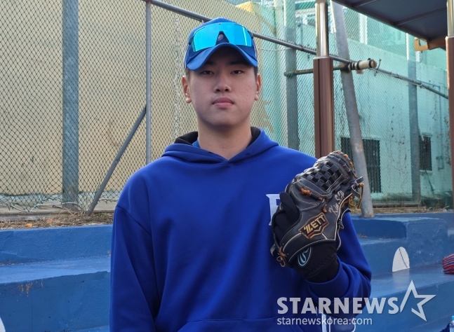 釜山高中的金敏瑞。 =照片=金东润。