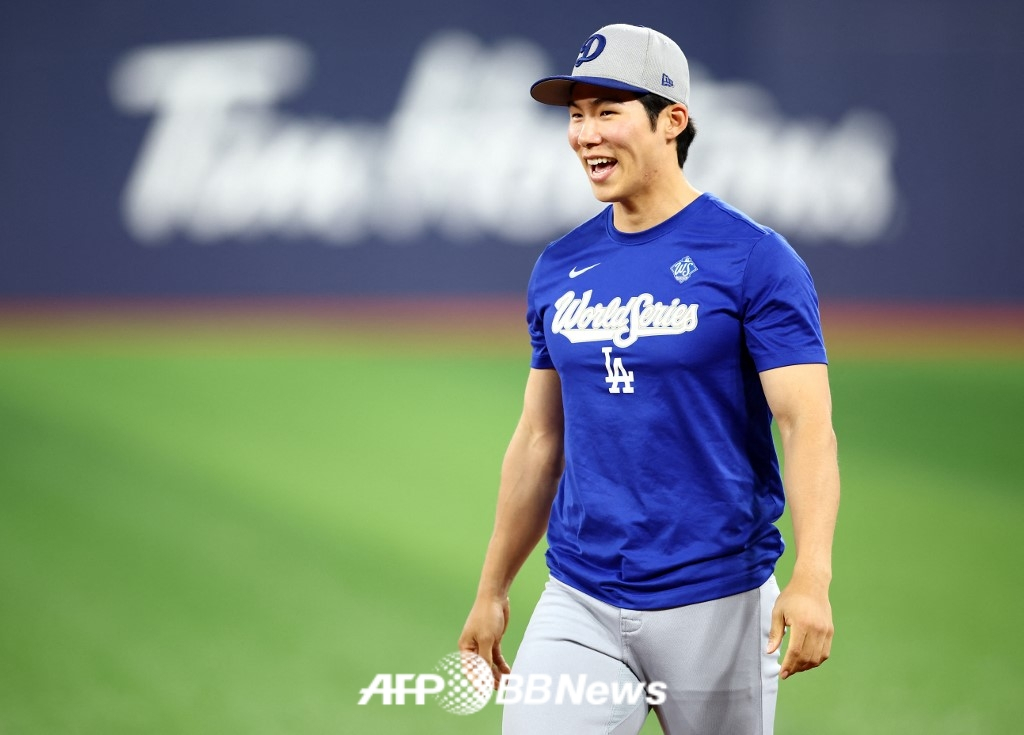 Kim Hye Sung của LA Dodgers. /AFPBBNews = Tin tức 1