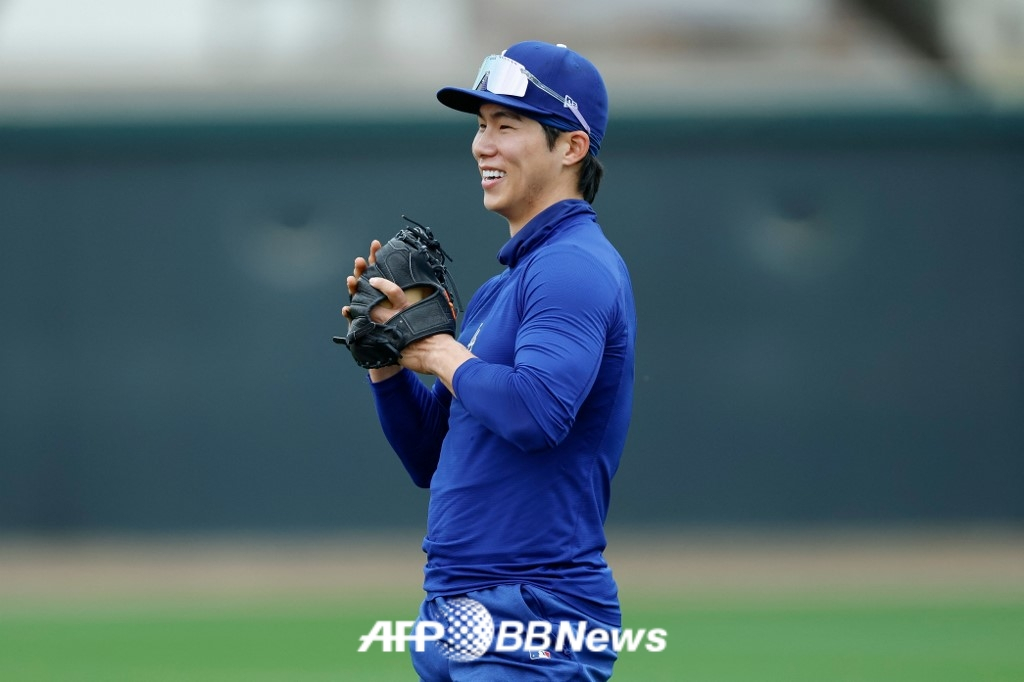 Kim Hye Sung của LA Dodgers. /AFPBBNews = Tin tức 1