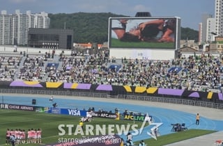 오 필승 코리아 대신 '오 필승 내고향'... 적대국서 일방 응원받은 北 내고향 [수원 현장]
