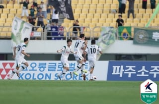 96분 극장골! 김포 유효슈팅 1개로 끝냈다→2연승+3경기 무패... 파주 원정서 1-0 짜릿승 [파주 현장리뷰]
