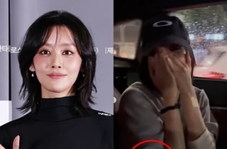 차주영, 차로 이동 중 '안전벨트 미착용' 포착