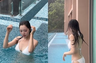 '박성광♥' 이솔이, 비키니 뒤태 아찔하네.."눈치 안보고 인생샷"