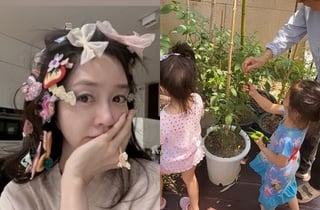 '전직 요정' 성유리, 엄마 닮은 '현직 요정' 두 딸과 주말