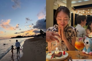최지우, 훌쩍 큰 딸과 함께 떠난 여행..생일 축하 노래에 '미소'