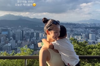 '금융맨♥'손연재, 둘째 딸 준비 중..가녀린 팔로 세살子 번쩍 [스타이슈]