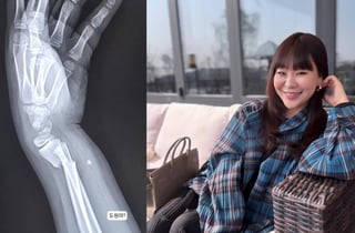 '오형제맘' 정주리, 9세 둘째 아들 손목 골절에 충격.."도원아?"
