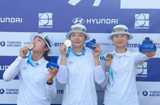 '똘똘 뭉친' 韓 양궁 강했다! 4차 월드컵 리커브 남녀 단체 동반 우승... '금2·동3' 대회 종합 순위 1위 마무리