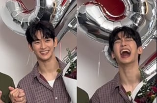 "김수현 is back"..1년 반만 복귀 현장서 함박웃음 포착 [스타이슈]