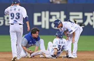 '삼성 악재 발생' 김상준, 발목 인대 파열 진단→박진만 "4주~6주 이탈 전망"