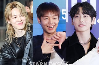 1위 지민, 2위 박지훈, 3위 정국