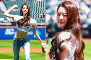 "마이 퀸!" 아이브 장원영, 새로운 시구 스타 탄생..뉴욕 메츠 역전승 이끈 '럭키비키'[스타이슈]